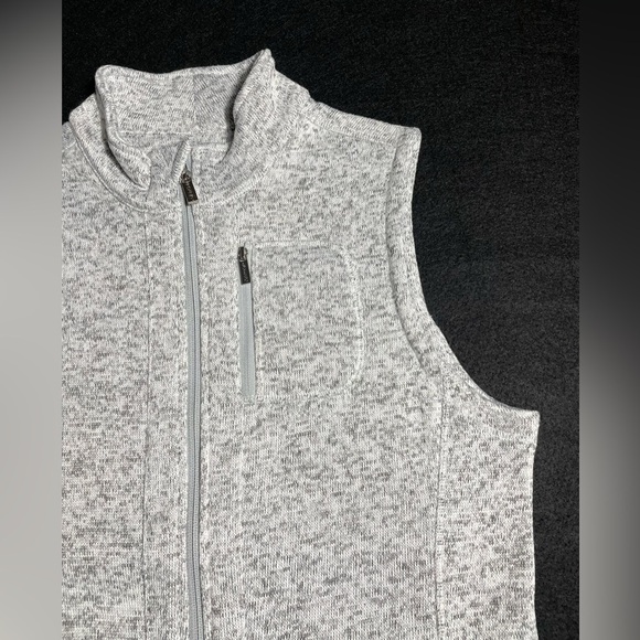 Calvin Klein Fleece Gray Zip-Up Vest 🖤 Size Medium - Picture 2 of 8